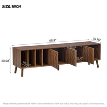 Load image into Gallery viewer, TV Stand With 5 Legs, Media Console Table For Tvs Up To 75" - Walnut