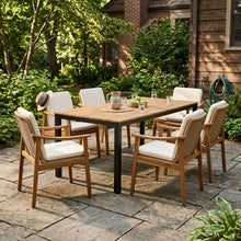 Load image into Gallery viewer, 7 Piece Outdoor Patio Dining Set With & 6 Arm Chairs