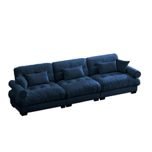 Load image into Gallery viewer, Modern Oversize Sofa With Cloud Like Comfort, Featuring Waist And Throw Pillows