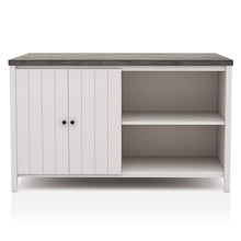 Load image into Gallery viewer, Counter Height Dining Table With Storage Cabinet Base - Dark Gray / Off White / Off White / Gray