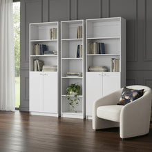 Load image into Gallery viewer, Five Tier Modular Bookcase With Four Doors (Set of 3) (546621) - White