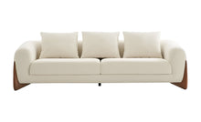 Load image into Gallery viewer, Sofa With Wood Brown Legs - Cream