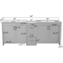 Load image into Gallery viewer, Double Sink Bathroom Vanity With Quartz Countertop