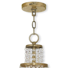 Load image into Gallery viewer, 20" Three Light Metal Dimmable Chandelier With Shades - Gold / Clear / Off White