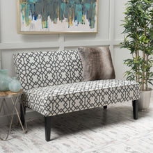 Load image into Gallery viewer, Contemporary Loveseat With Upholstered Fabric And Birch Wood Legs - Gray