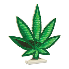 Load image into Gallery viewer, Leaf Tabletop Sign With LED - Green