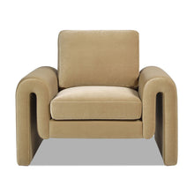 Load image into Gallery viewer, Mason - Arched Arm Chair - Camel Brown Beige