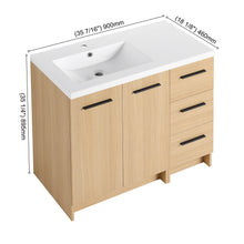 Load image into Gallery viewer, Wall Mounted Floating Bathroom Vanity With Sink, Door & Drawers Modular Cabinet