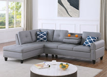 Load image into Gallery viewer, Irine - Sectional Sofa With Ottoman - Gray