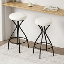 Load image into Gallery viewer, Modern Backless Bar Stools For Kitchen Island (Set of 2)