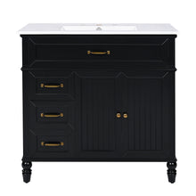 Load image into Gallery viewer, Bathroom Vanity With Sink, 2 Doors 2 Drawers, Freestanding Design