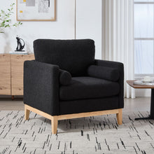 Load image into Gallery viewer, Wide Modern Performance Accent Chair With Natural Legs