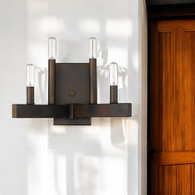 Load image into Gallery viewer, Four Light Metal Vintage Wall Sconce - Bronze
