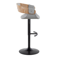Load image into Gallery viewer, Elisa - Mid Century Modern Adjustable Barstool With Swivel & Rounded T Footrest (Set of 2)