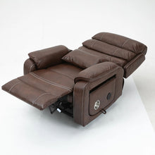 Load image into Gallery viewer, 180 Degree Recliner Chair With Wireless Charging, Lumbar Support, And Dual Motor Lift - Brown