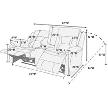 Load image into Gallery viewer, Modern Reclining Loveseat With Console, Cup Holders, Storage