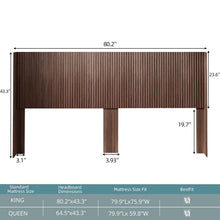 Load image into Gallery viewer, Modern Wide Wall Mounted Fluted Panel Headboard