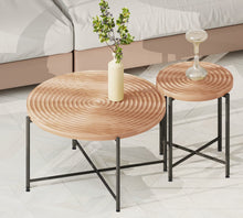 Load image into Gallery viewer, Coffee And End Table Set Waterproof Cover (Set of 2) - Natural Wood / Brown