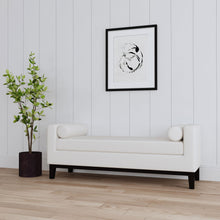 Load image into Gallery viewer, Thomas - Raised Arm Accent Bench - Ivory
