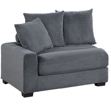 Load image into Gallery viewer, 5 Piece Modular Sectional Set Couch With LAF & RAF Chairs, Living Room Furniture - Dark Gray