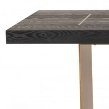 Load image into Gallery viewer, 95" Metal Sled Base Dining Table - Dark Brown