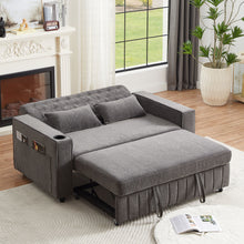 Load image into Gallery viewer, Pull-Out Sofa Bed Convertible Couch With Adjustable Backrest For Living Room