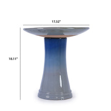 Load image into Gallery viewer, Birdbath For Patio, Garden - Blue Gray