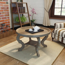 Load image into Gallery viewer, Elegant Coffee Table With Rimmed Top And Curved Design
