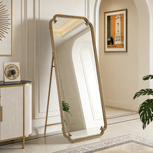 Load image into Gallery viewer, Full Length Mirror With Stand, Floor Standing Dressing For Bedroom - Antique Gold