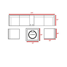 Load image into Gallery viewer, Contemporary Patio Seating Set With Fire Pit
