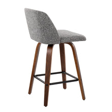 Load image into Gallery viewer, Toriano - Mid Century Modern Fixed Height Counter Stool & Square Footrest (Set of 2)
