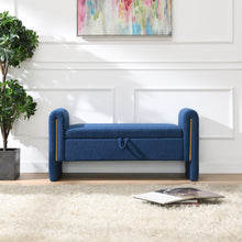 Load image into Gallery viewer, Modern Teddy Upholstered Large Bed End Bench With Arms And Storage