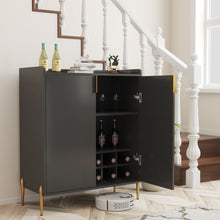 Load image into Gallery viewer, Wine Bar Cabinet With Adjustable Shelf, 2 Door Sideboard With Soft-Closing Hinges And Feet