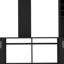 Load image into Gallery viewer, Particle Board Open Shelving Entertainment Center - Black