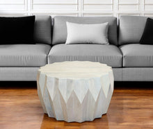 Load image into Gallery viewer, 32" Solid Wood Round Block Coffee Table - White