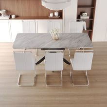 Load image into Gallery viewer, Modern Extendable Dining Table Set With Soft Padded Armless Chairs