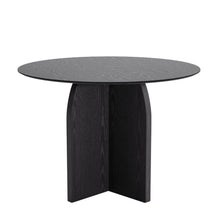 Load image into Gallery viewer, 42" Solid Wood Pedestal Base Round Top Dining Table - Black