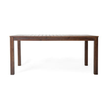 Load image into Gallery viewer, Acacia Wood Outdoor Dining Table With Slatted Top - Dark Brown