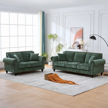 Load image into Gallery viewer, 3 Seater Sofa With Tufted Upholstery, Rolled Arms, Nailhead Trim