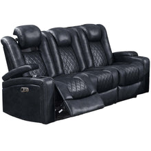 Load image into Gallery viewer, Power Reclining Sofa With Adjustable Headrest - Inky Blue