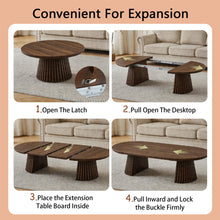 Load image into Gallery viewer, Oval Coffee Table For Living Room - Walnut