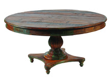 Load image into Gallery viewer, 60" Round Solid Wood Pedestal Base Dining Table - Brown