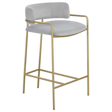 Load image into Gallery viewer, Low Back Upholstered Stool - Gray