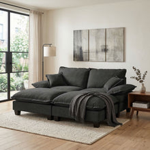 Load image into Gallery viewer, Modular Sectional Sofa With Movable Ottoman & Pillows