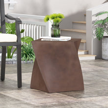 Load image into Gallery viewer, Outdoor Lightweight Concrete Side Table - Brown