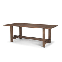 Load image into Gallery viewer, 84" Solid Wood Trestle Base Dining Room Table - Brown