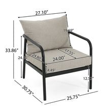 Load image into Gallery viewer, Leora - Modern Minimalist Round Tube Sofa Chair With Cushions - Beige / Black