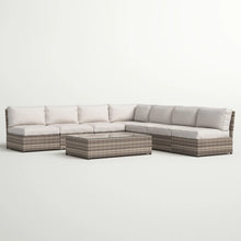 Load image into Gallery viewer, Comfortable Modern Patio Rattan Sectional Set With Cushions