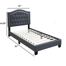 Load image into Gallery viewer, European Style Bed, Button Tufted Headboard