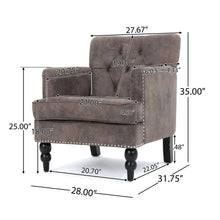 Load image into Gallery viewer, Vitality - Club Chair With Button Tufted Diamond Stitching And Turned Legs